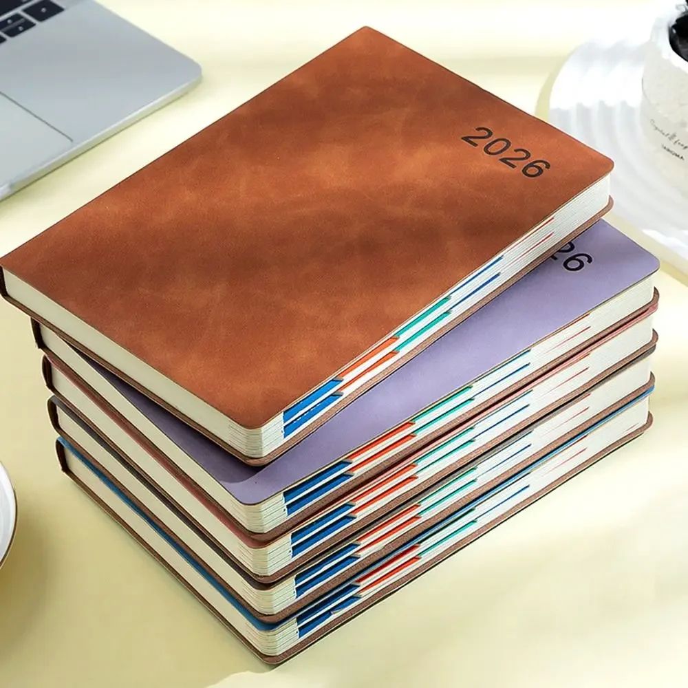 NEW 2026 Daily Planner A5 Size Leather Diary Book 365 Schedu