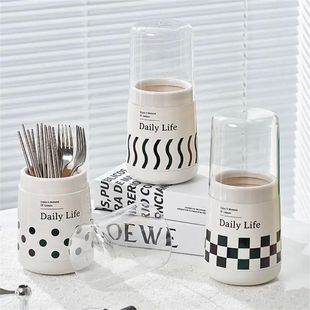 Kitchen Draining Chopstick Buckets With Cover Dust-proof Dur