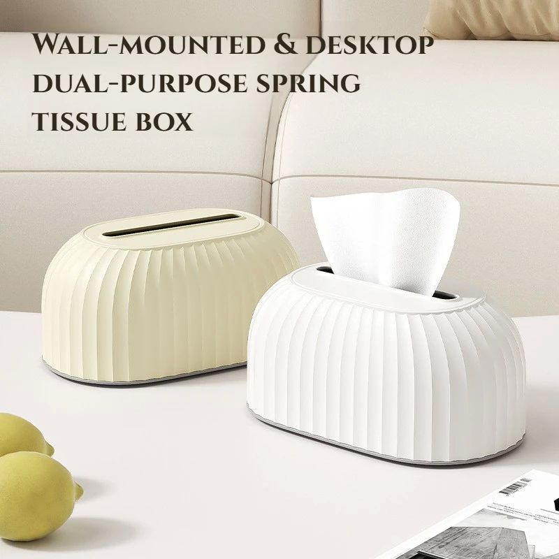 Creative Tissue Box with Spring Creative Scandinavian Simple