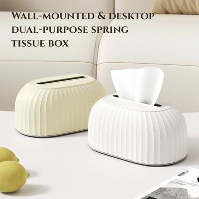 Creative Tissue Box with Spring Creative Scandinavian Simple
