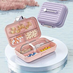 7 Grids Mini Portable Pill Box Weekly Medicine Vitamin Stora