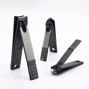 1PC Black Nail Clippers Stainless Steel Nail Cutter Thick Sc