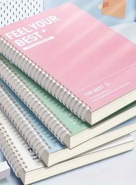 60Sheets/Book Thickened A5 Spiral Notebooks Perforated Pages