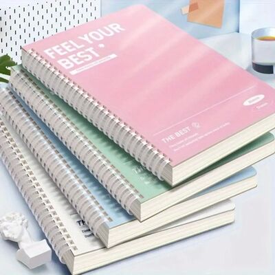 60Sheets/Book Thickened A5 Spiral Notebooks Perforated Pages