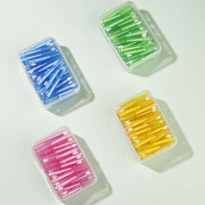 60 Pcs/Box Toothpick Dental Interdental Brush 0.6-1.5Mm Clea