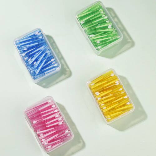 60 Pcs/Box Toothpick Dental Interdental Brush 0.6-1.5Mm Clea