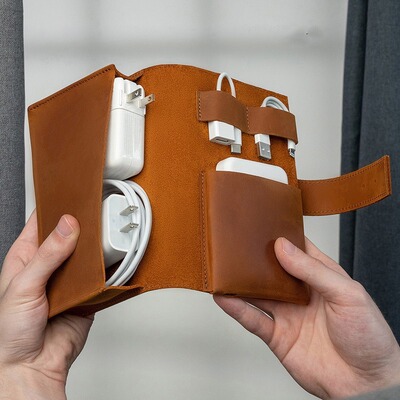 Charger storage protective cover data cable storage bag