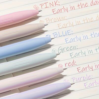 Colorful Sticky Note Pens, 6-Pack Quick-Drying Ink, Retracta