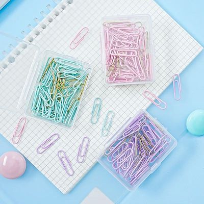 50Pcs Paper Clip, Creative Paper Clip, Macaron-Colored Metal