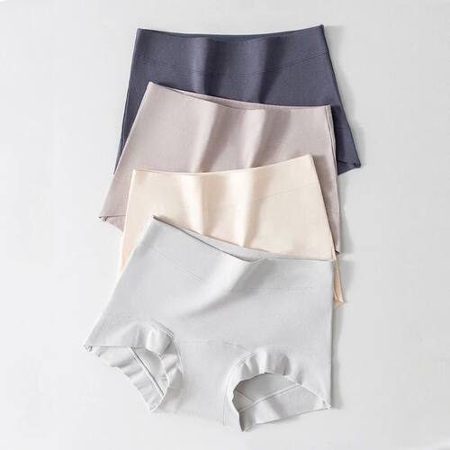 4Pcs/Set High Waist Women Panties Body Shaper Soft Cotton Br