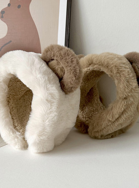 New cute bear earmuffs Thickened warm earmuffs for women