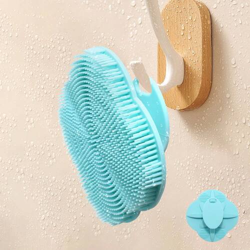 Soft Silicone Body Scrubber Shampoo Brush Handheld Shower Cl
