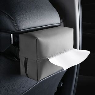 Car Tissue Box Holder Nappa Leather Car Center Console Armre