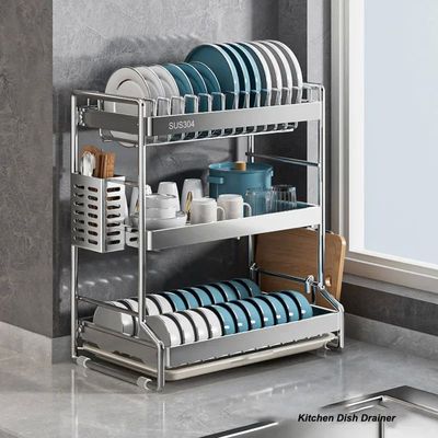 New Dish Drainer Kitchen Storage Organization Stainless Stee