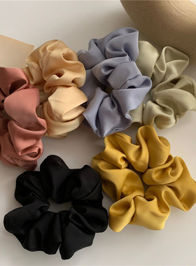 2PCWomen Silk Scrunchie Elastic Handmade Multicolor Hair Ban