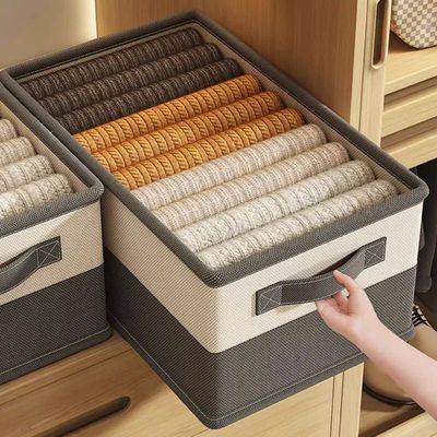 Clothes Pants Organizer Box With Steel Fream Wardrobe Clothe