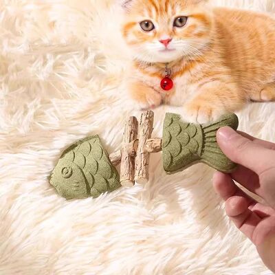 Catnip Balls Funny Fish Bone Cat Toys Lickable Snack Catnip