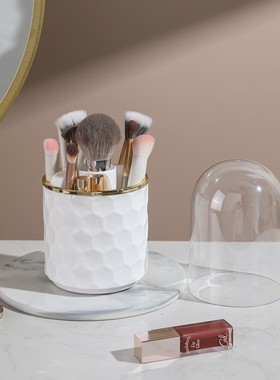 Makeup brush storage tube rotating dustproof