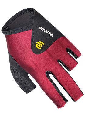 Quick-drying billiard glove with three-finger exposed finger