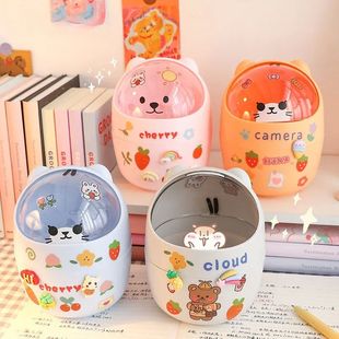 Ins Style Creative Cute Home Desktop with Lid Trash Can Smal
