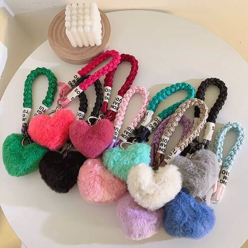 Trendy Cute Girly Ins Style - White Fluffy Heart Charm, Rota