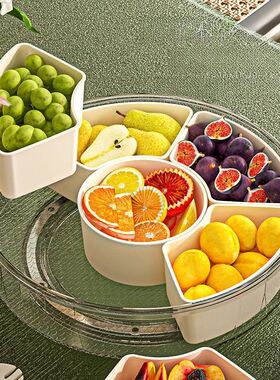 Six-part Rotatable Fruit Tray Sealed Moisture-proof Dried Fr