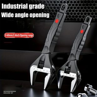 Wide Mouth Adjustable Wrench Set, 6-Inch & 10-Inch Wrenches,