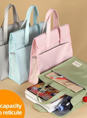 Extra Large A4 Canvas Study Tote Bag - Handheld School Book