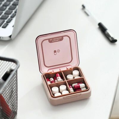 Mini Pill Box Travel Pill Box Pill Storage Box Portable Dail