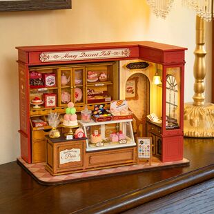 Robotime Rolife Honey Dessert Talk Miniature Dollhouse Woode