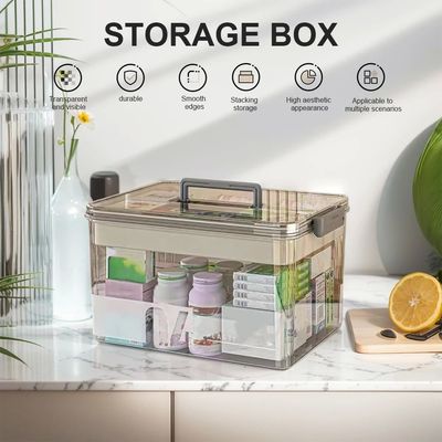 Large Capacity Portable Storage Box for Groceries Transparen