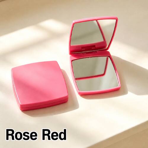 Square Folding Flip Compact Makeup Mirror Portable Frosted H