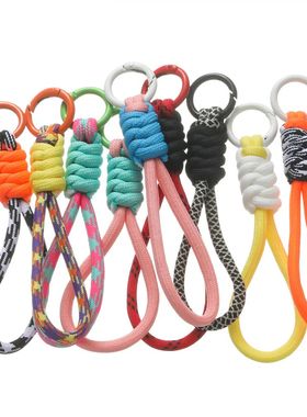 Colorful Braided Lanyard Keychain for Phone Case Women Anti