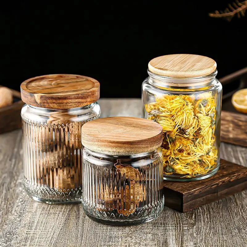 Glass Seal Jar with Lid, Multipurpose Transparent Reusable F