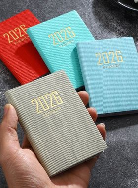 A7 specification 2026 English planner book, mini portable po
