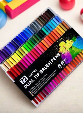 12-120 Colors Art Markers Set Dual Tip Brush Pen Headed Arti