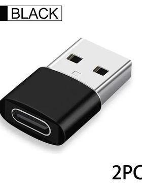 2Pcs USB Vers Type C OTG Adaptateur USB USB-C Male Vers Micr
