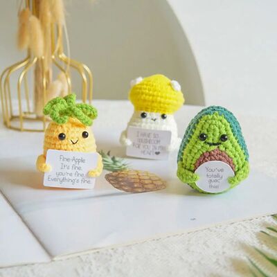 Woven Vegetable Fruit Doll Ornaments Funny Positive Potato W