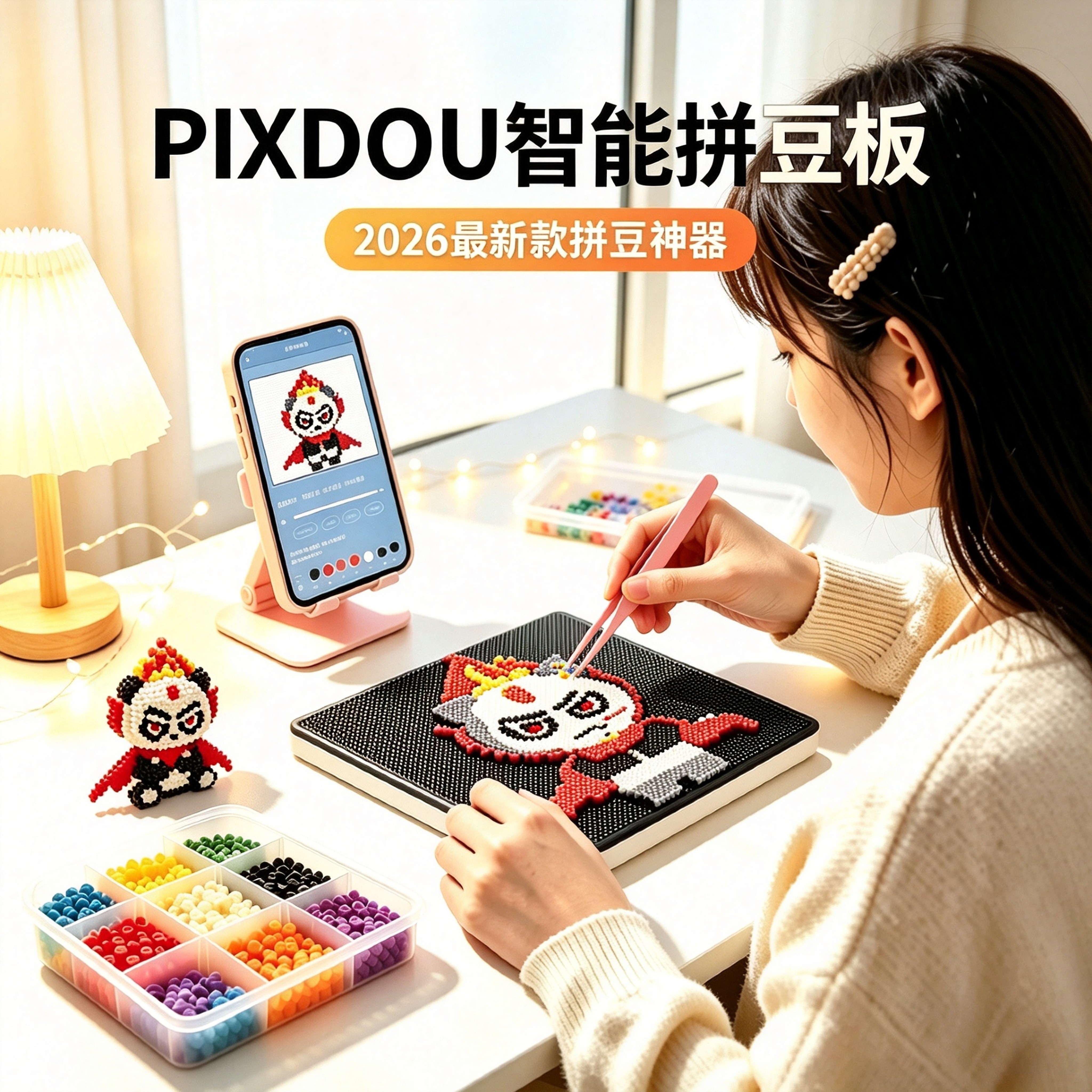 PIXDOU智能拼豆板APP零基础DIY