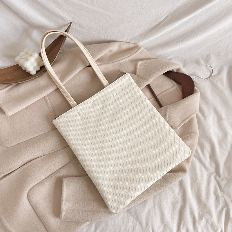 2025新款高级感编织纹理托特包