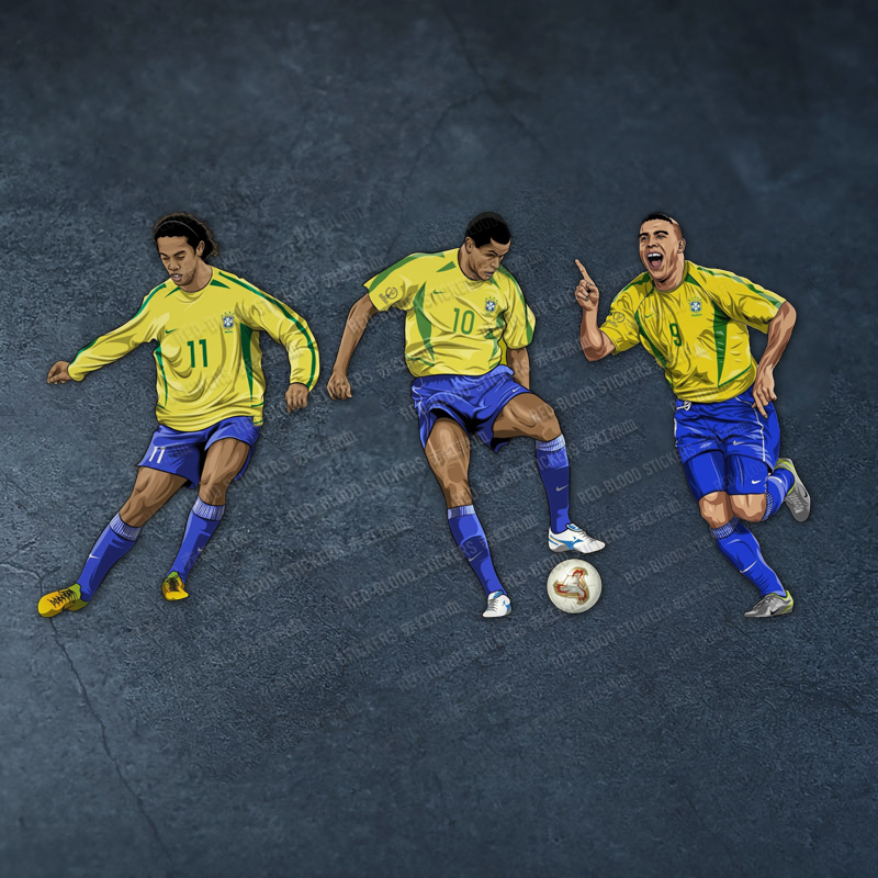 巴西队3R反光汽车贴纸