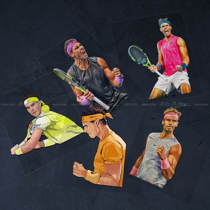 网球球星防水反光汽车贴纸