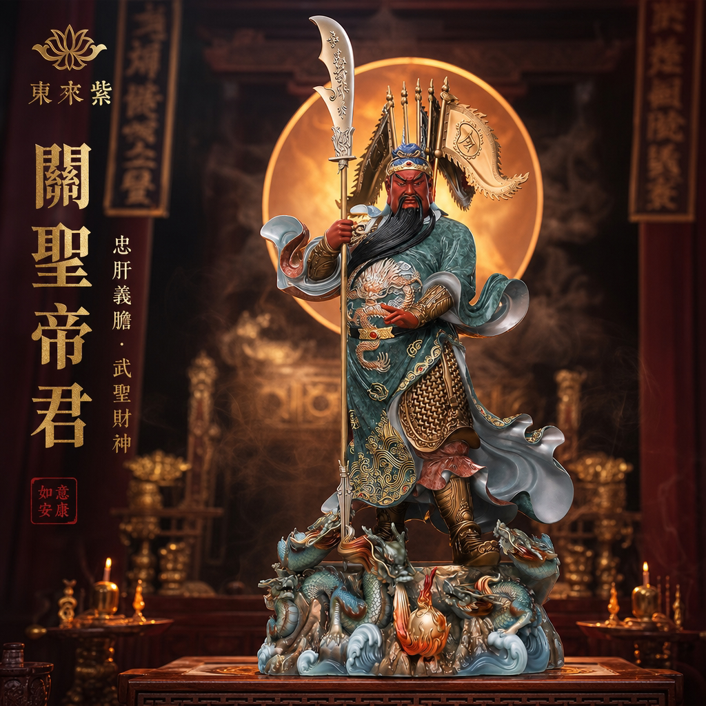 东来紫武财神佛像招财供奉纯铜关公神像铜像财神爷店铺关帝圣君