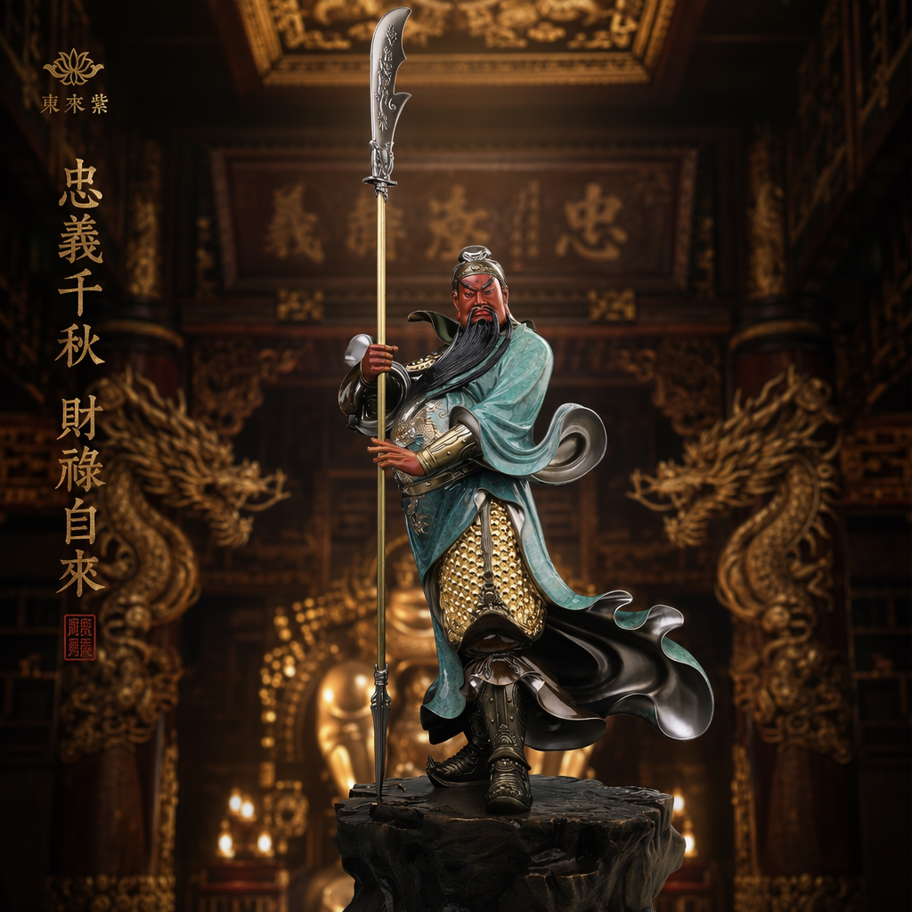 东来紫武财神佛像招财供奉纯铜关公神像铜像财神爷店铺关帝圣君