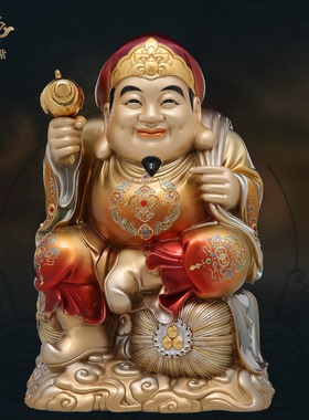 大黑天财神像日本密宗天部招财真言宗唐密铜像京铜佛像雕像摆件
