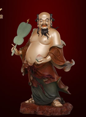 东来紫黄铜精工叠染八仙过海佛像韩湘子神像曹国舅铁拐李保平安