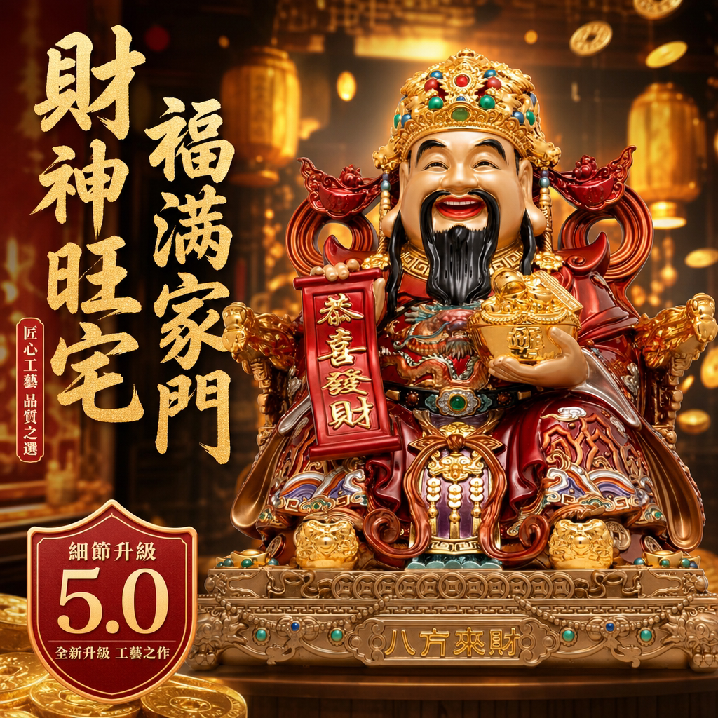 东来紫文财神佛像招财供奉神像纯铜范蠡铜像比干财神爷店铺家用