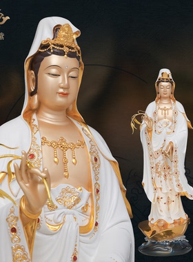 东来紫一叶观音佛像京铜铜像官方观世音像纯铜供奉开过旗舰店光