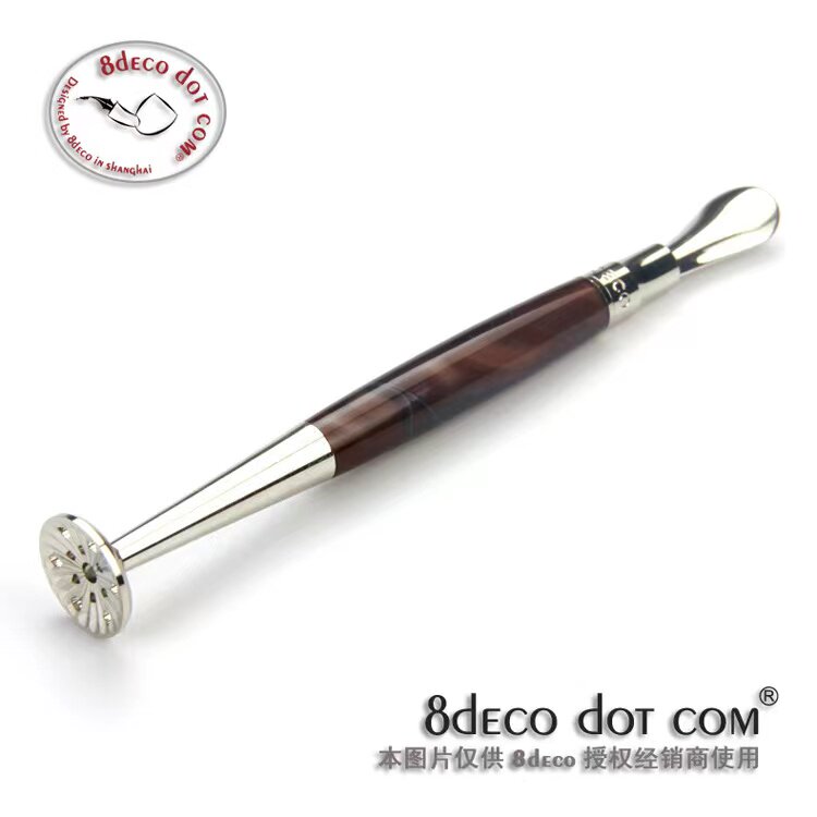 高档正品新款8deco烟斗压棒传奇凹勺镂花防熄火通针烟刀
