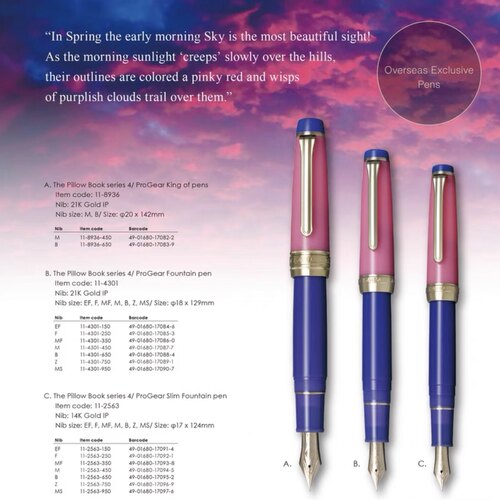 东东笔墨 日本Sailor写乐钢笔14K 春日天空 海外限定